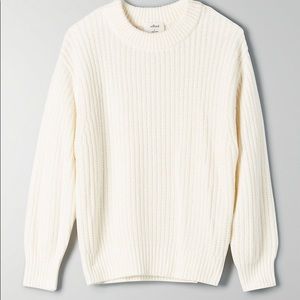 ARITZIA Wilfred Chenille White Sweater